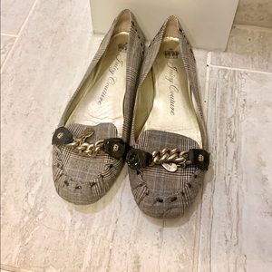 Juicy Couture Gray Plaid Loafers